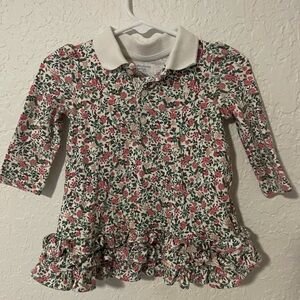 Ralph Lauren Pink Floral Baby Polo with Bloomers